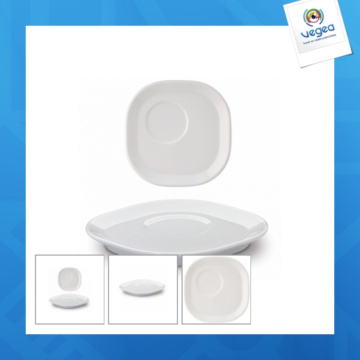 Square cup saucer