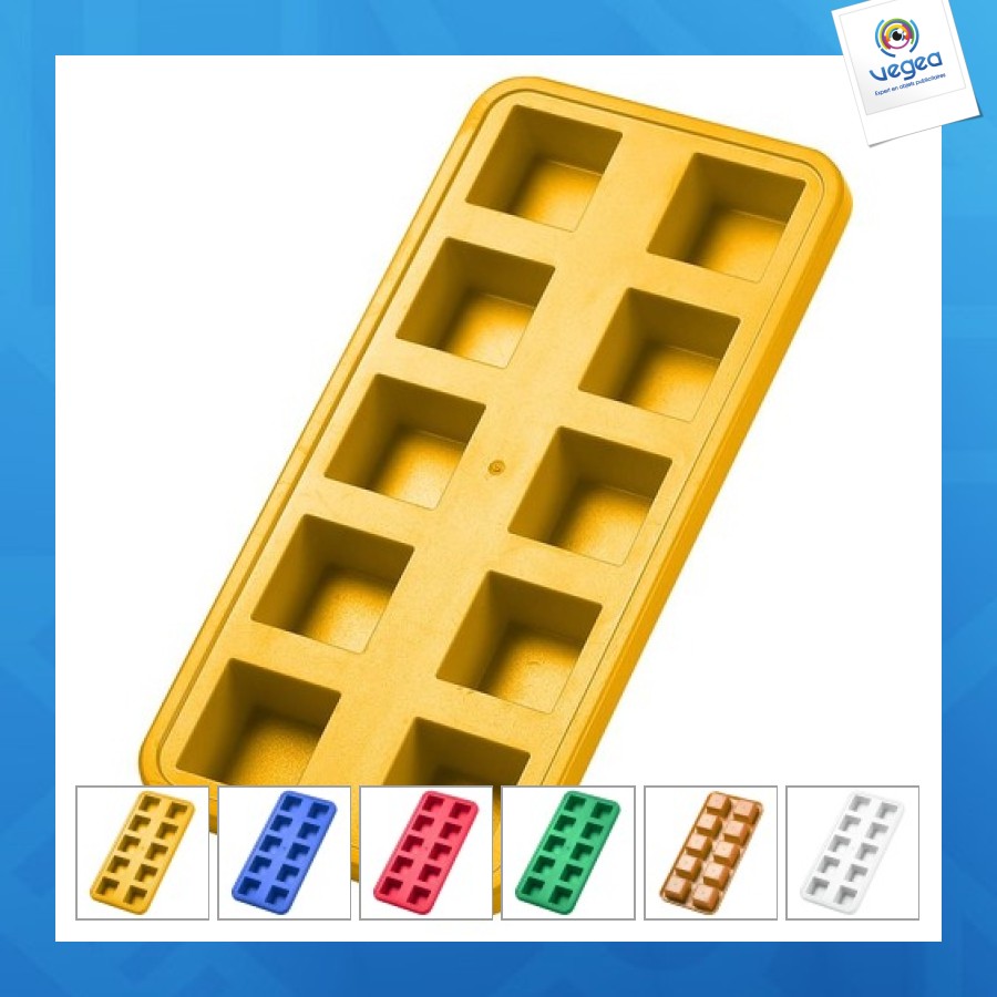 Square ice-cube mould, reusable