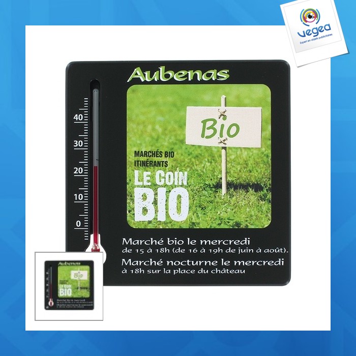 Square thermometer in recycled material