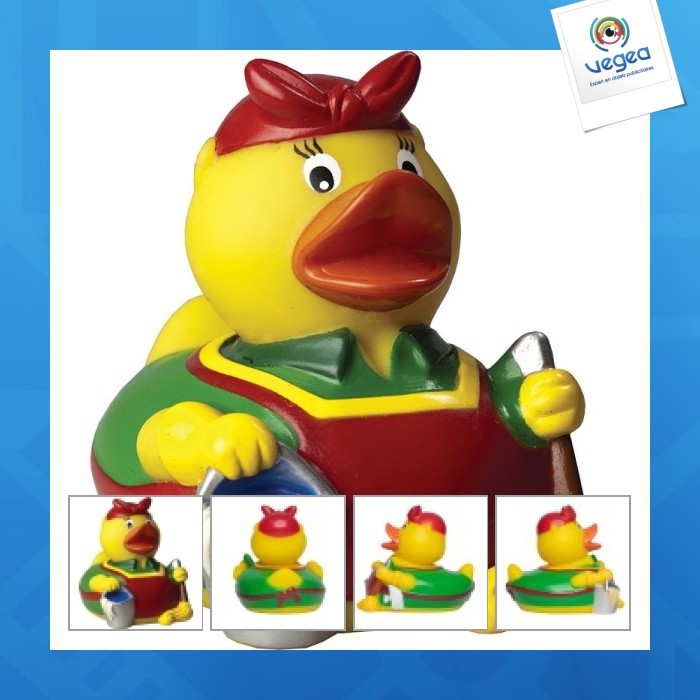 Squeaky duck cleaning lady.