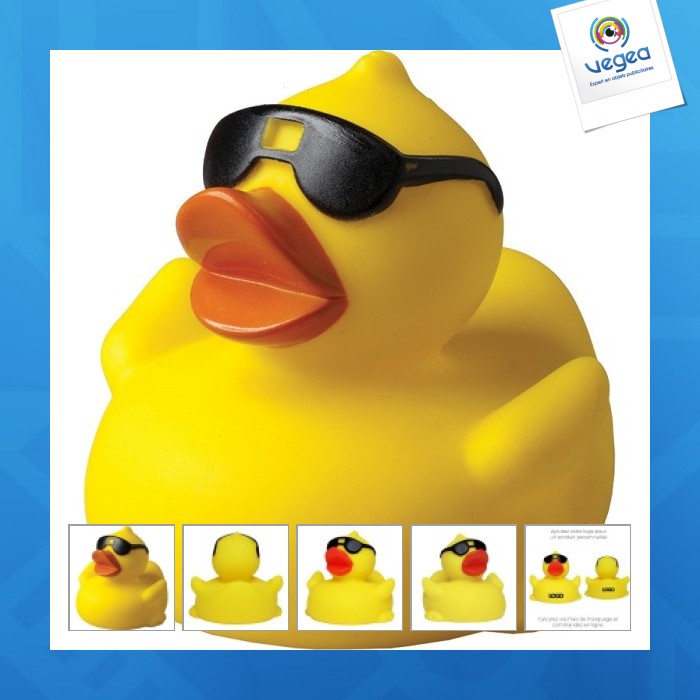 Squeaky duck with sunglasses.