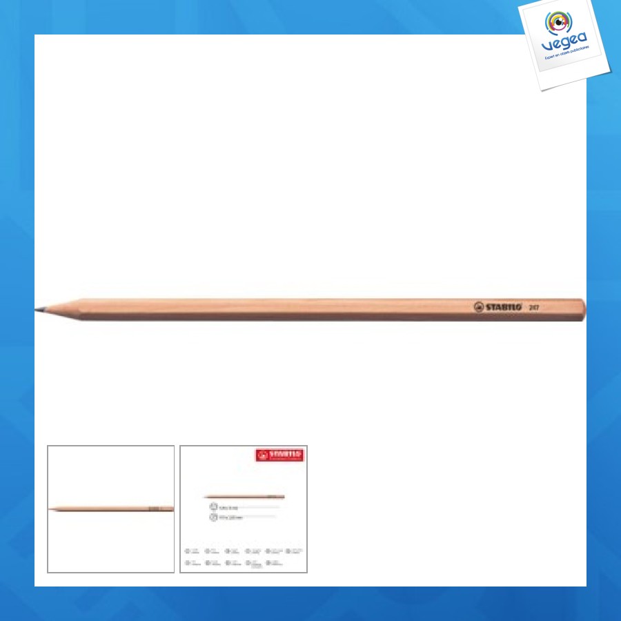 Stabilo hexagonal graphite pencil in natural wood