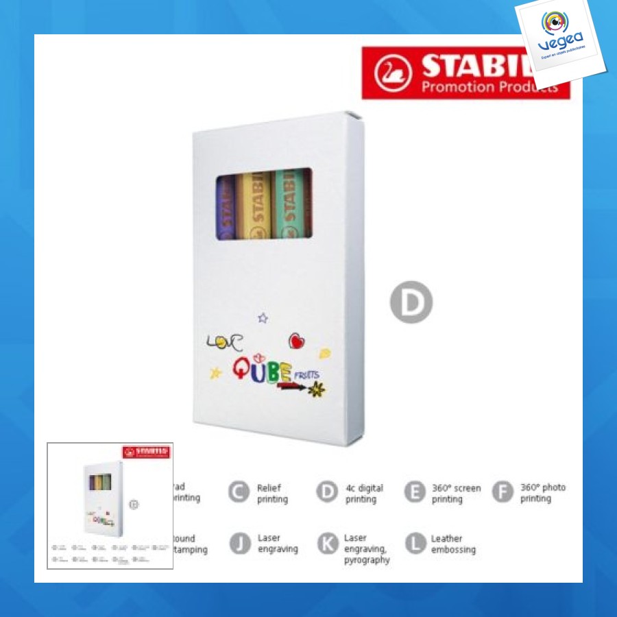 Stabilo woody duo set of 4 coloured pencils