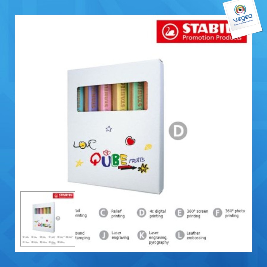 Stabilo woody duo set of 6 coloured pencils