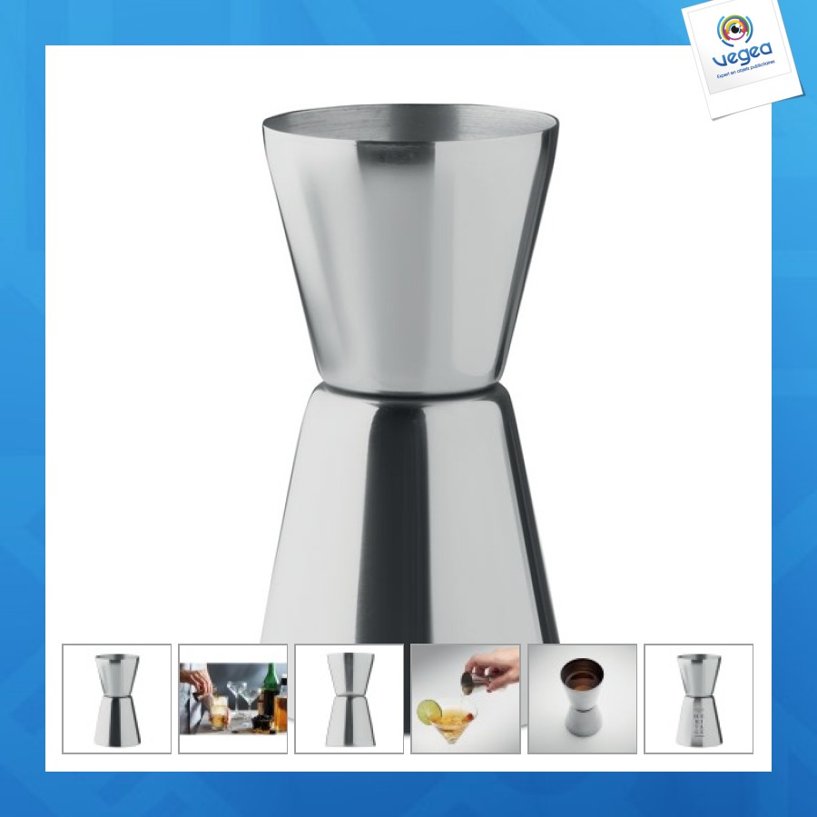 Stainless steel measuring glass