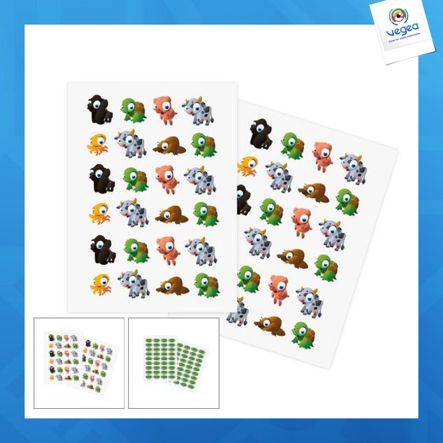 Stickers on a5 sheets