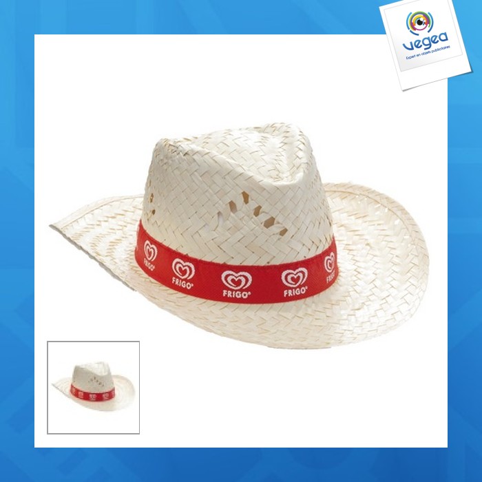 Straw hat in light palm