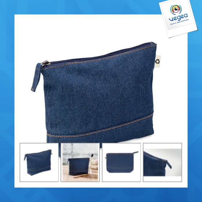 Style pouch recycled denim case