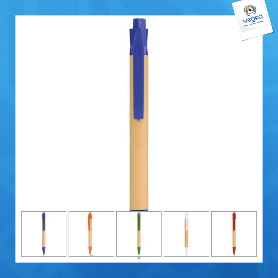 Stylo à bille en carton recyclé et pla