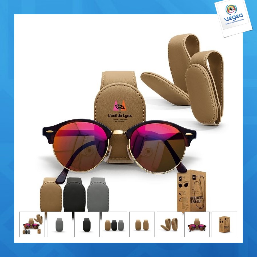 Sunglasses holder for car sun visors