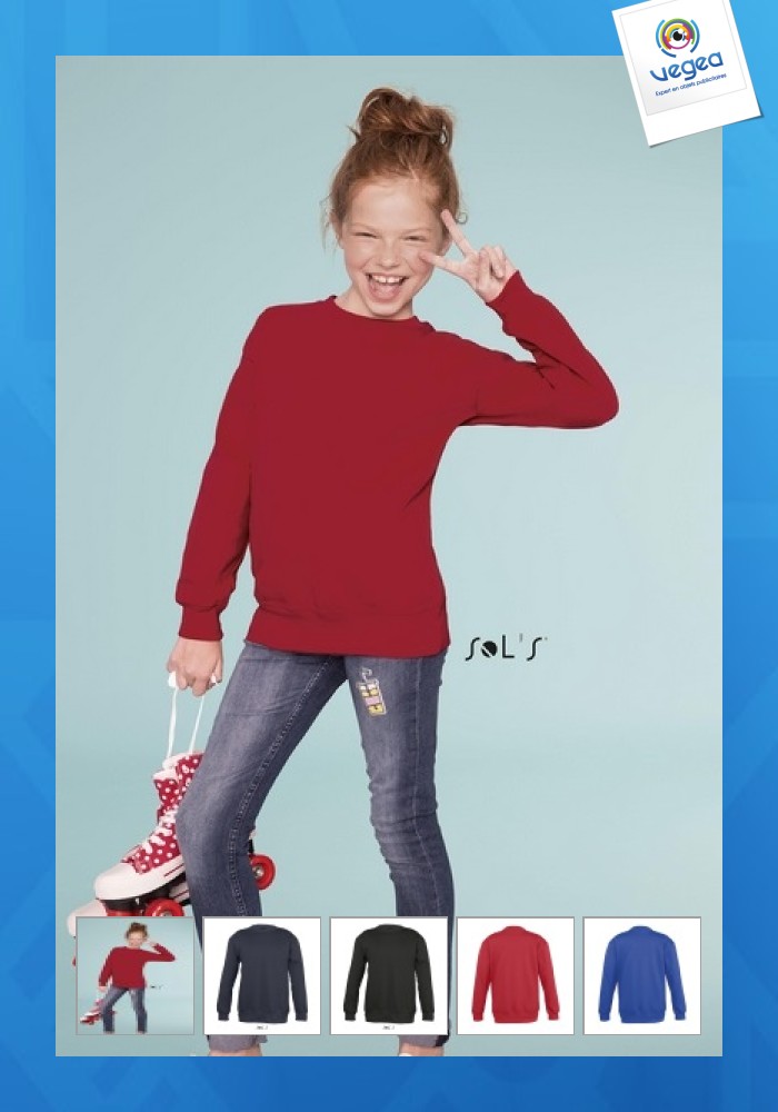 Sweat-shirt child round neck 280 grs sol's - new supreme - 13249