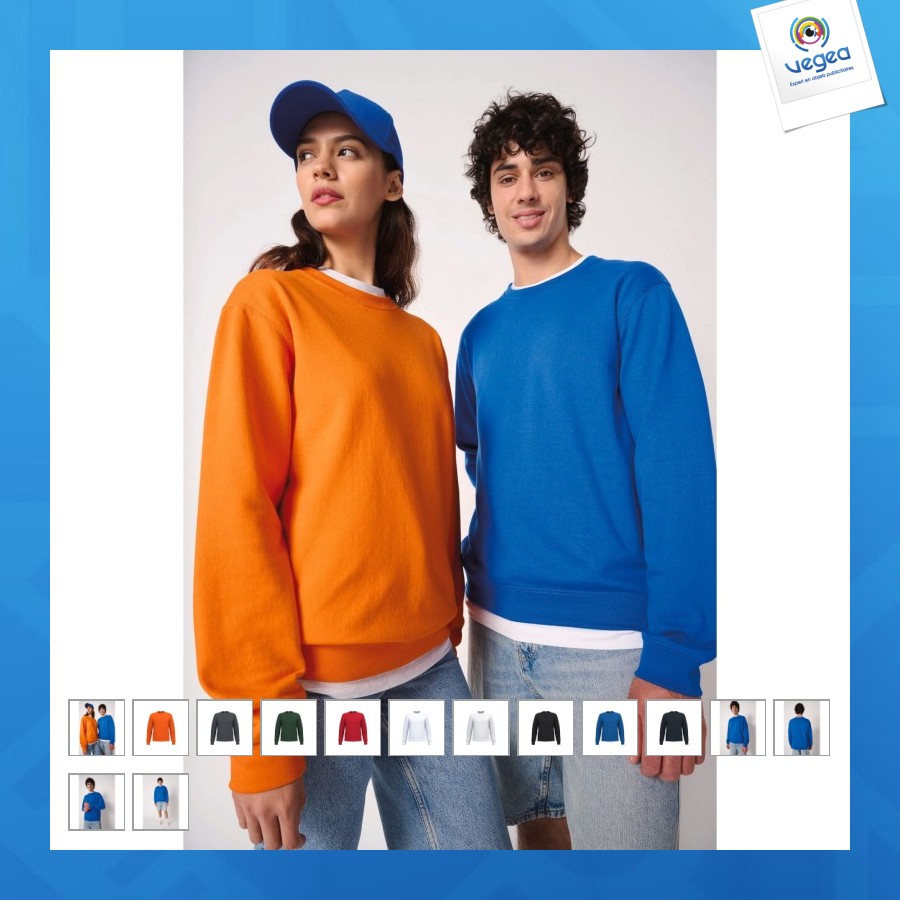 Sweat-shirt col rond unisexe