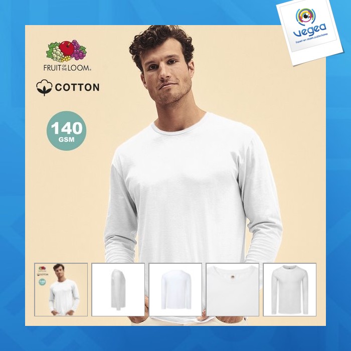 T-shirt adult white - iconic long sleeve t