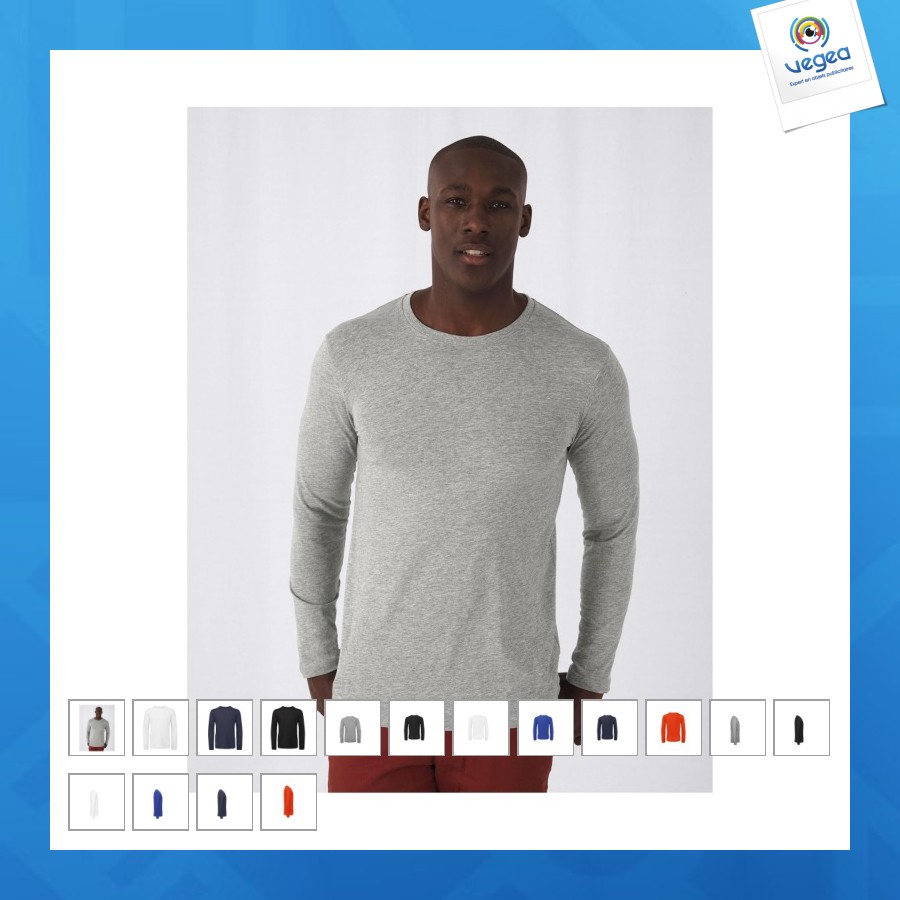 T-shirt coton bio homme lsl