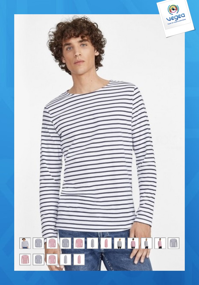 T-shirt marinière ml navy