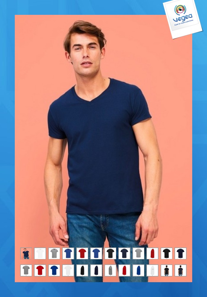 T-shirt v-neck imperial 180g