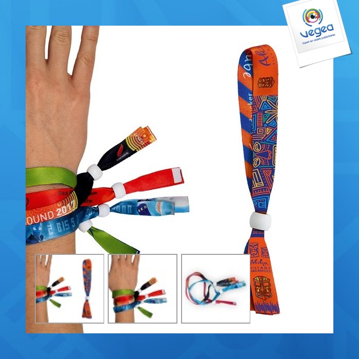 Tamper-proof satin bracelet - 2-sided sublimation