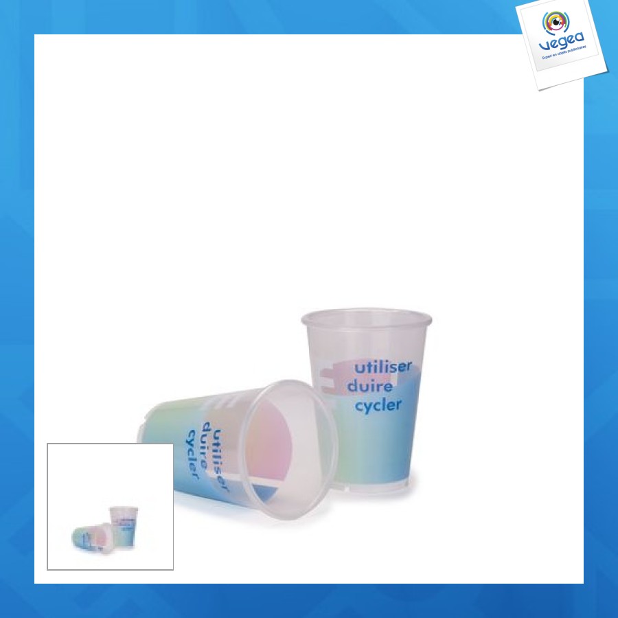 Tasse à café en plastique réutilisable 210ml