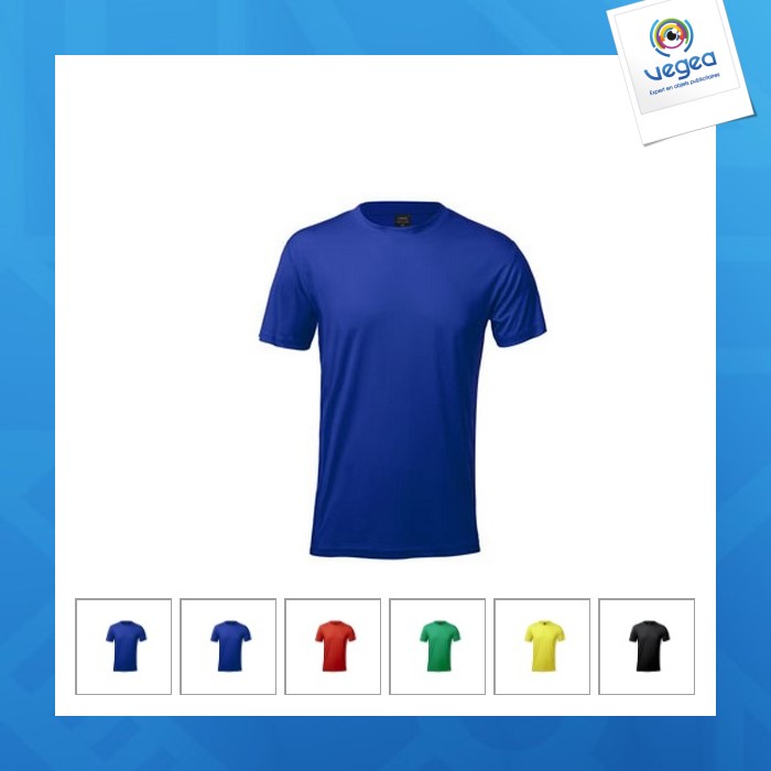 Technical t-shirt for adults in breathable polyester/elastane 135g/m2