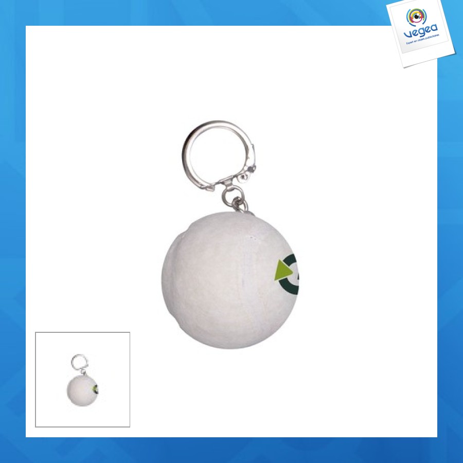 Tennis ball keychain coloured