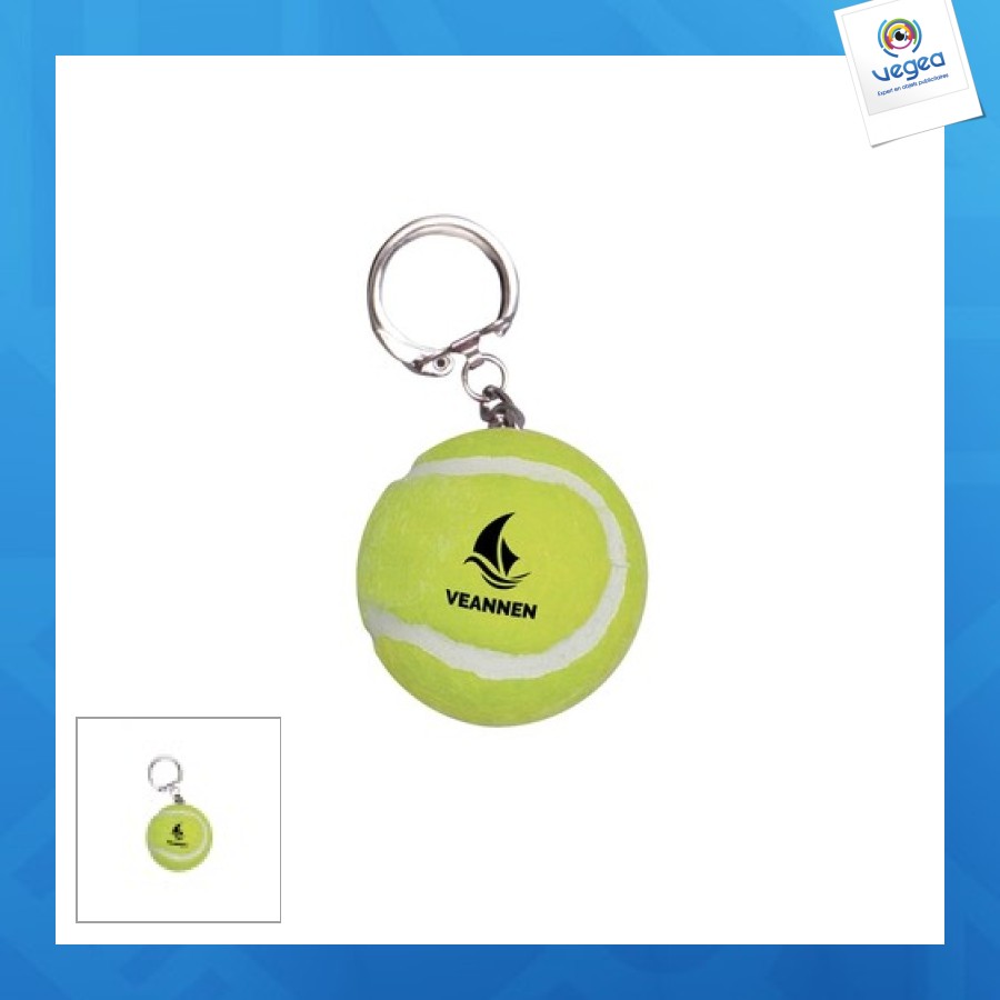 Tennis ball keychain yellow