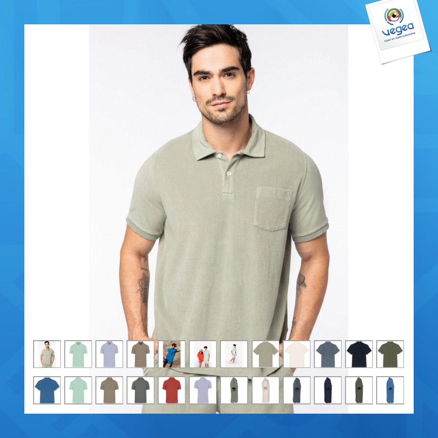 Polo avec logo éponge homme