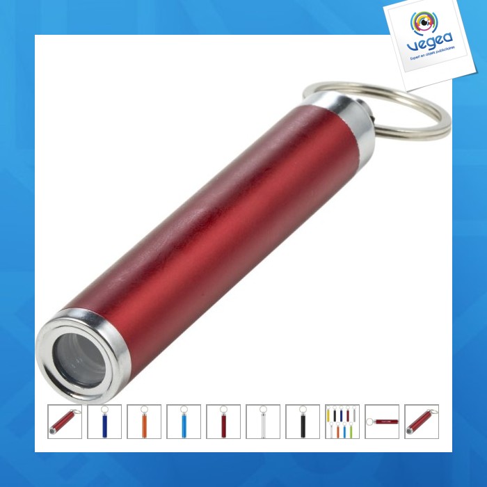 Torch key ring with illuminated logo