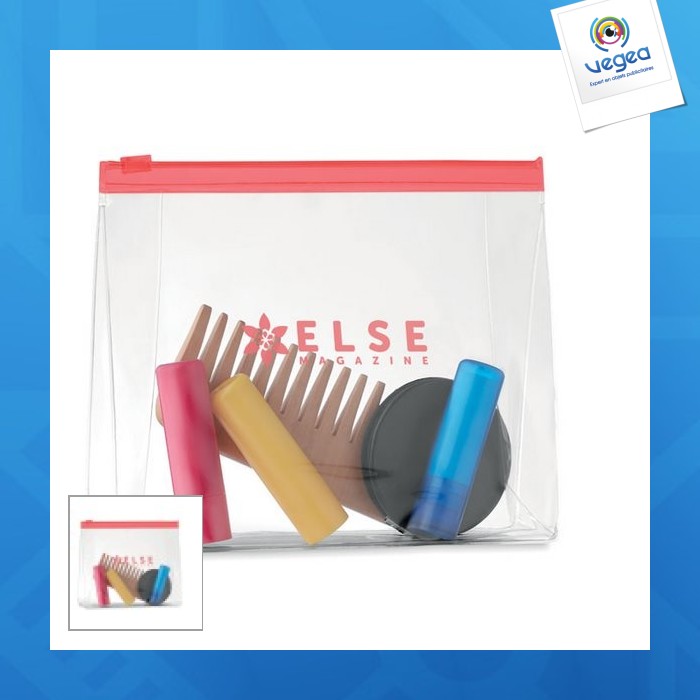 Translucent cosmetic pouch