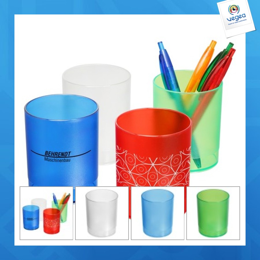 Translucent pencil cup 