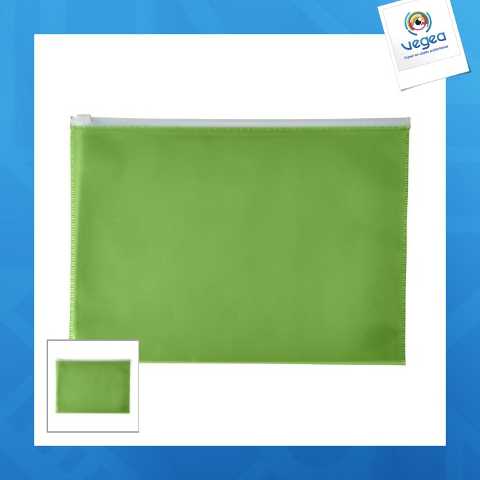 Translucent pvc document case a4 zipped