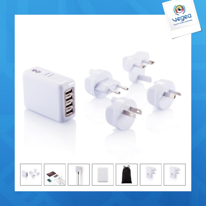 Travel adapter with 4 usb ports Travel adapter with 4 usb ports
