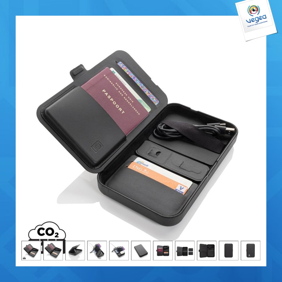 Travel case with 3-in-1 pu charger rcs swiss peak