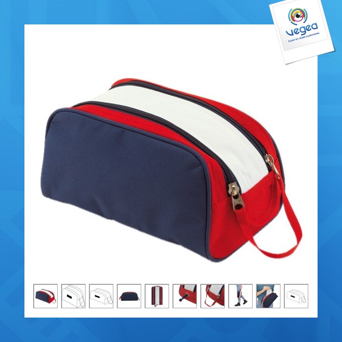 Tricolour toilet bag