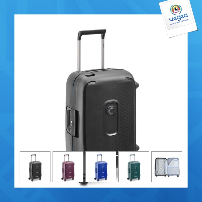 Trolley cabin suitcase 4 double wheels 55 cm - moncey