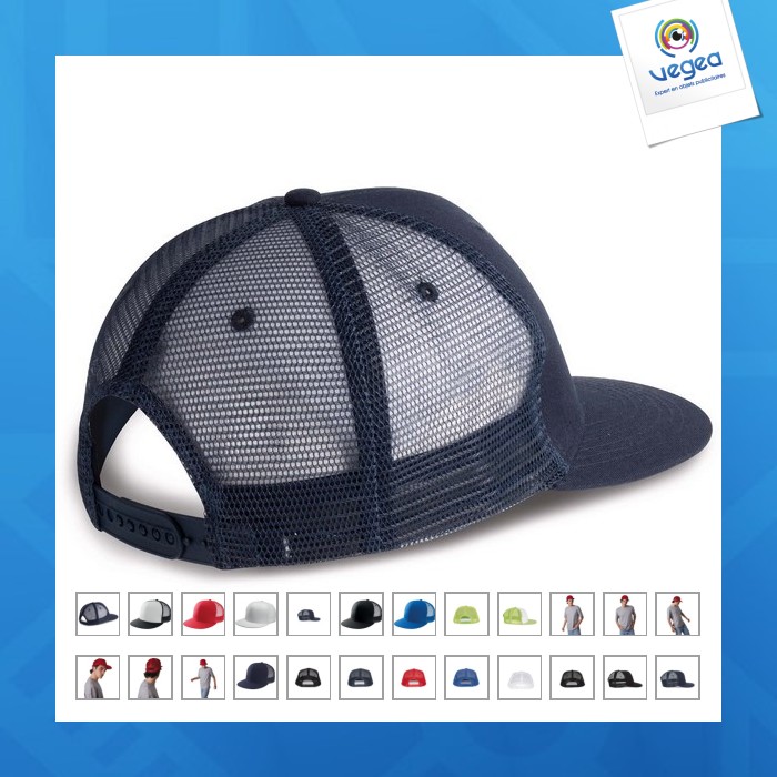 Trucker cap / flat hexagonal visor