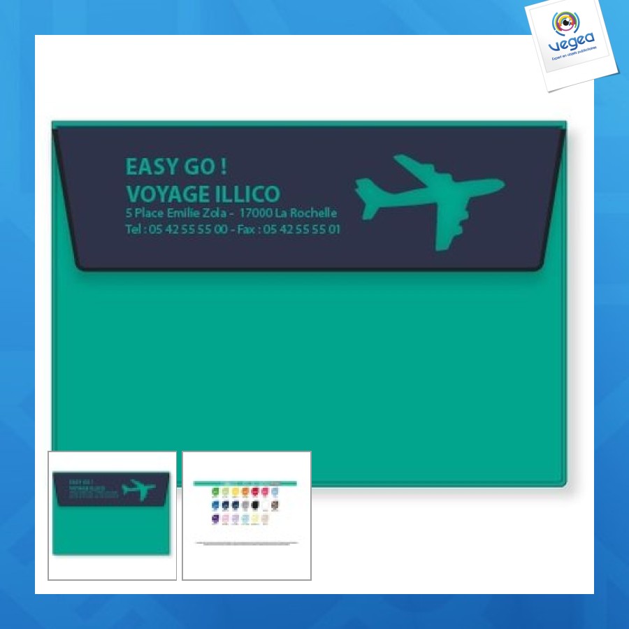 Two-tone travel pouch with plane cut-out