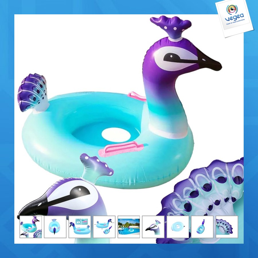 Une petite bouée paon gonflable pour enfant