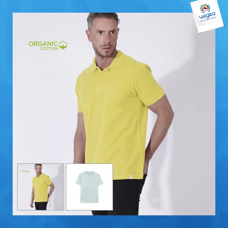Unisex organic cotton polo shirt 