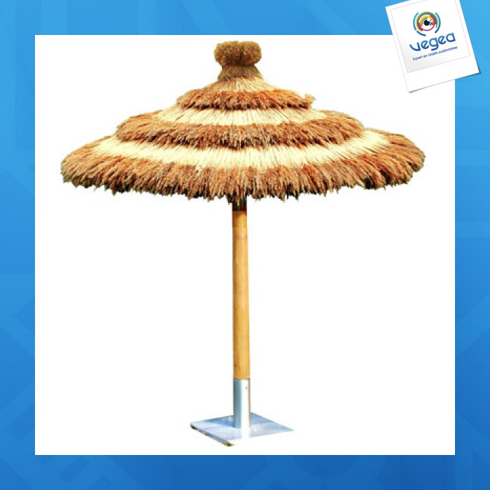 Valencia 2.45m straw parasol 
