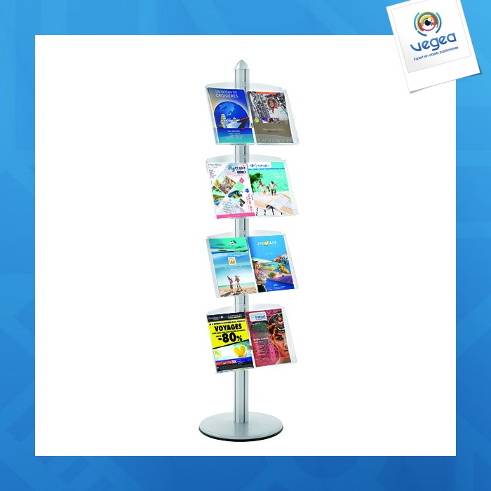 Visual-displays 4 x metal tilted shelves