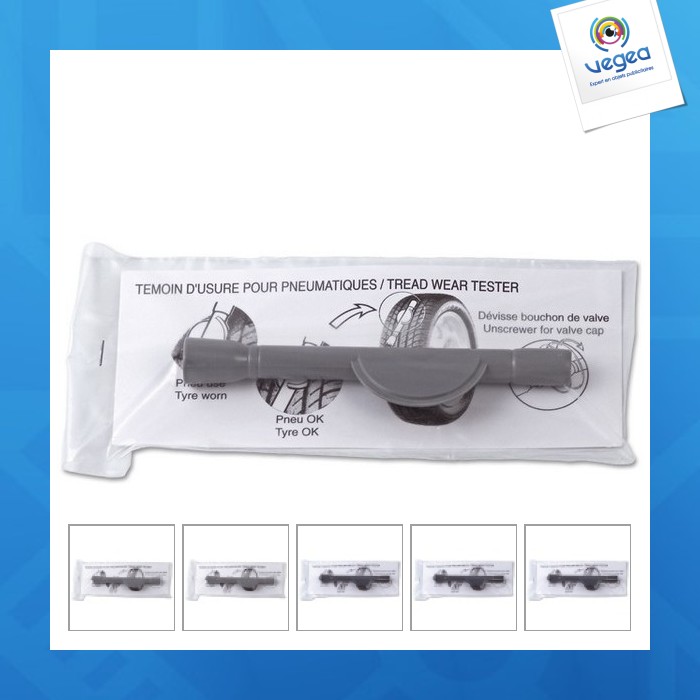 Wear tester and tyre valve cap unscrewing device