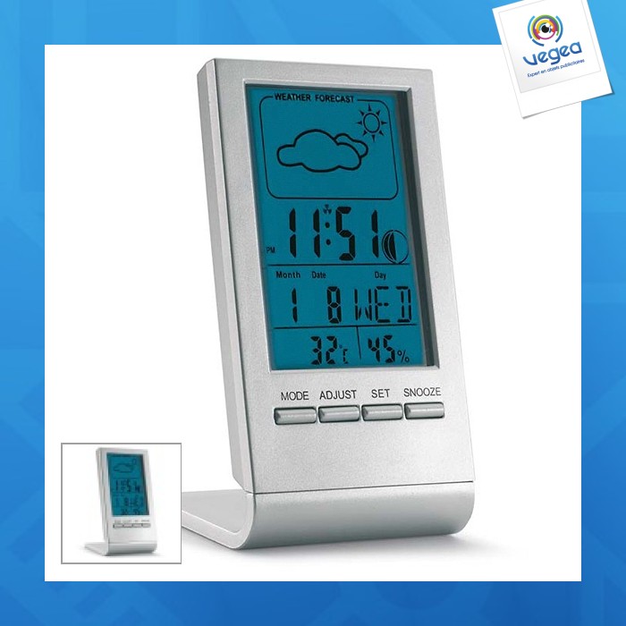 Weather station with lcd blue sky