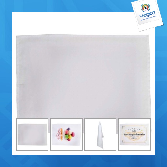 White cotton tea towel 