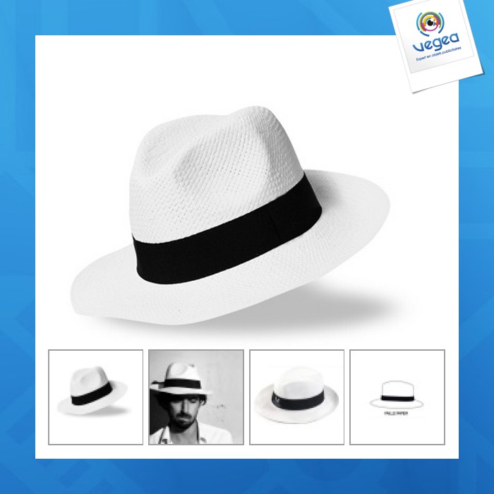 White paper hat borsalino 