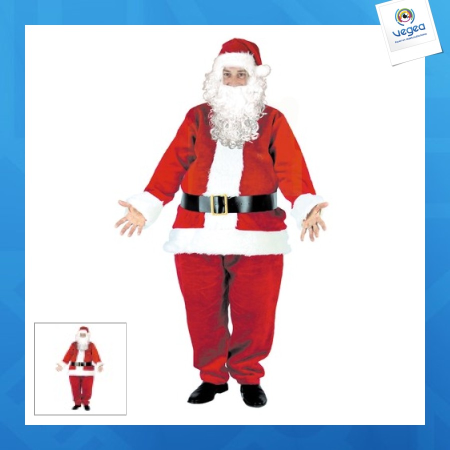 Wig and white beard curls