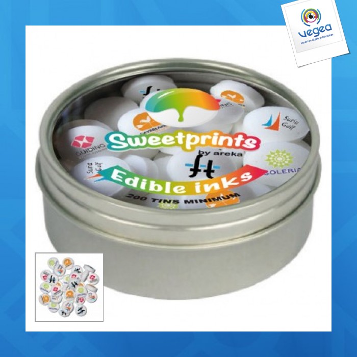 Window box with printed candy