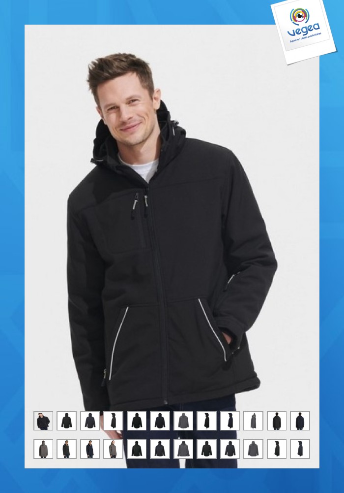 Winter rock quilted softshell