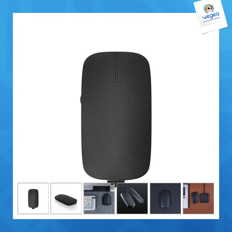 Wireless mouse with illuminated logo