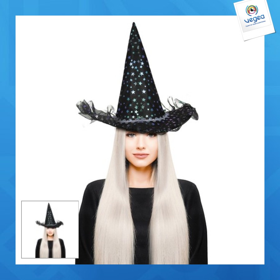 Witch hat iridescent stars luxury adult