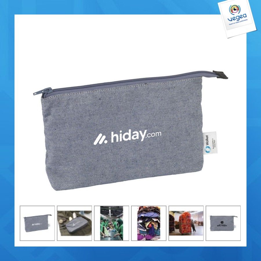 Wolkat safi recycled textile cosmetic bag